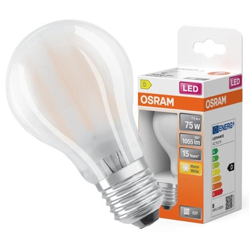 LED žárovka E27 A60 8W = 75W 1055lm 2700K Teplá bílá 320° vlákno OSRAM STAR