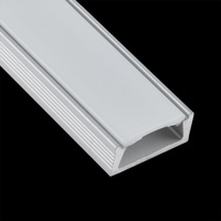 Povrchový Eloxovaný Hliníkový Profil pro LED ALI-1, Stříbrný 2m + Mléčná Krytka LUMILED