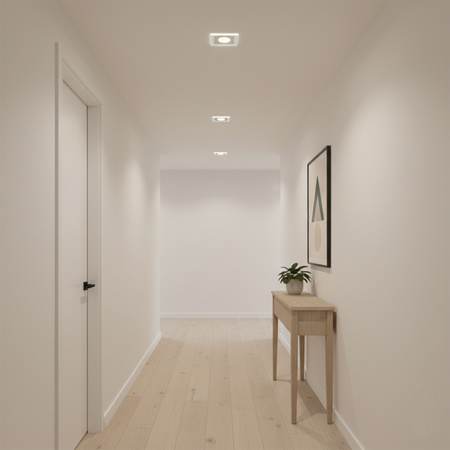 Skleněné Podhledové svítidlo GU10, MR15 Stálá Čtvercová ARIEL + LED GU10, 6W 3000K 120° LUMILED