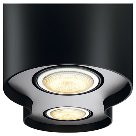 Stropní svítidlo LED Spot Pillar Black 2x4,2W CCT PHILIPS HUE Bluetooth Zigbee + stmívač