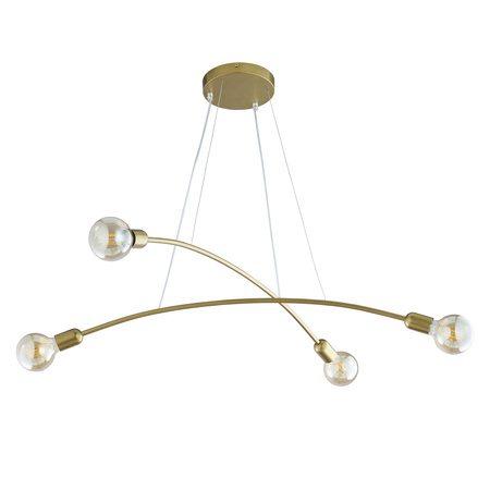 Závěsné stropní svítidlo HELIX GOLD Lustr Gold Loft 4xE27 2727 TK Lighting