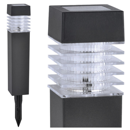 LED solární zahradní lampa 40cm černá MARTIN GOLDLUX (Polux)