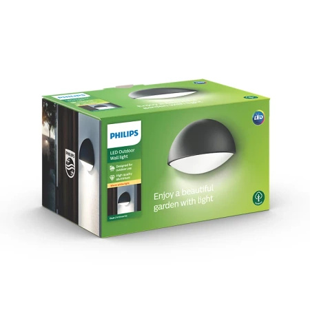 LED zahradní lampa nástěnná lampa DUST myGarden 3W 2700K IP44 antracit PHILIPS