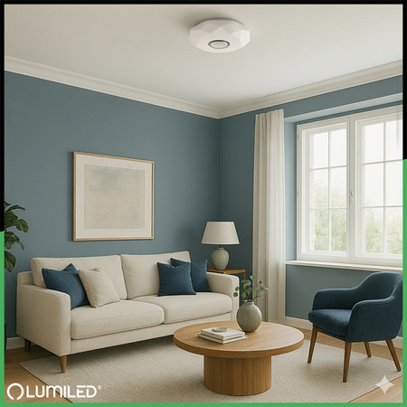 LED stropní plafon WESTA 72W CCT bílý kulatý 50cm + PILOT LUMILED