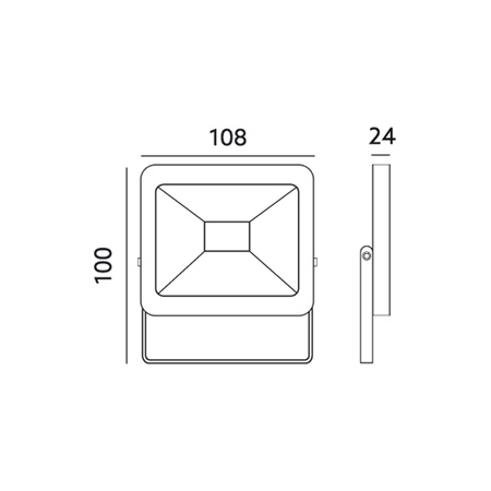 LED reflektor venkovní zahradní 10W 800lm 6500K studený 120° IP65 černý MH Kobi