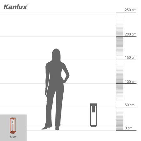 VIMO KANLUX Venkovní stožáry Venkovní svítidlo s pohybovým čidlem E27 IP44 Zemní hnědá VIMO KANLUX
