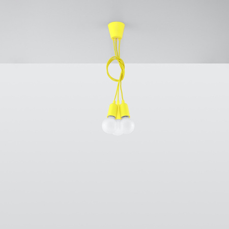 DIEGO LED závěsné stropní svítidlo 3xE27 Overhang Yellow SOLLUX