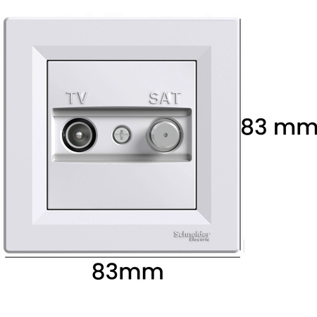 Konektorová zásuvka pro satelitní TV-SAT. bílá