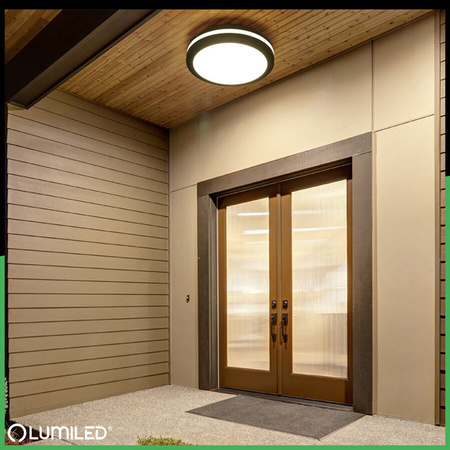 Zahradní nástěnná lampa 2x E27, kulaté LARIS LUMILED