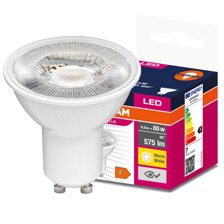 LED žárovka GU10 6.9W = 80W 575lm 2700K Teplá bílá 60° OSRAM Hodnota