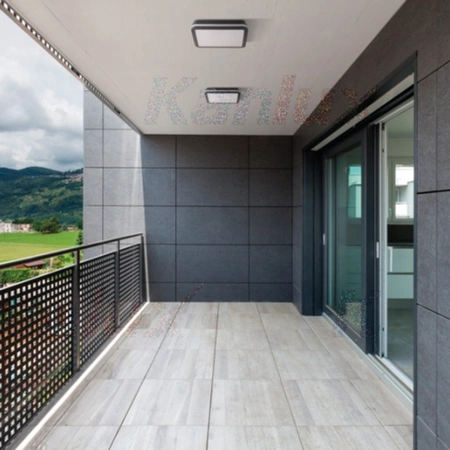 Plafond LED stropní světlo s pohybovým senzorem Coffer 24W 1920lm 4000K Neutral IP54 Square Graphite BENO KANLUX