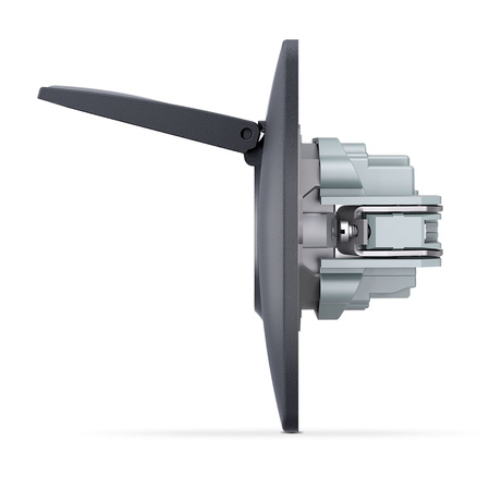 Jednoduchá zásuvka Kontakt 16A pod omítku Černá BINERA VIDEX