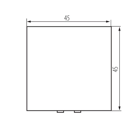 Jednopólový reverzibilní spínač 16A Square White OFFICE Kanlux