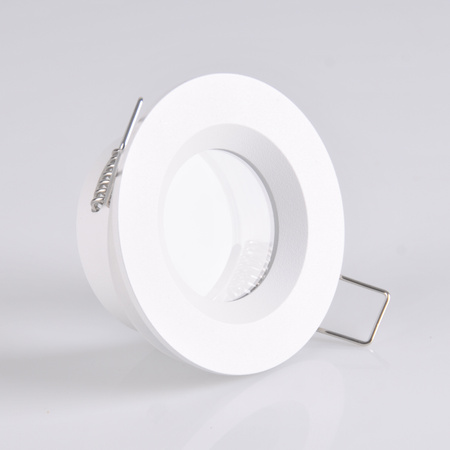 Kulaté matné bílé zapuštěné svítidlo BORAS očko MR16 IP44 GOLDLUX (Polux)