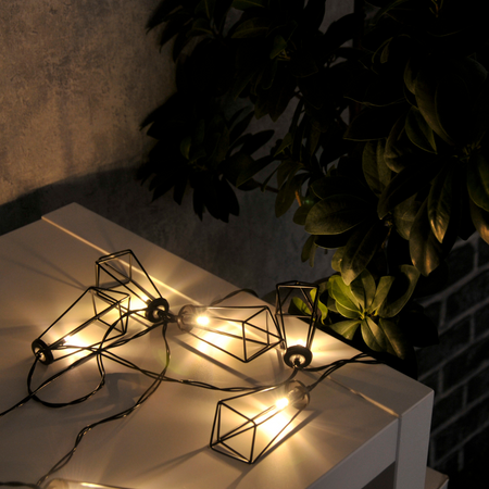 LED baterie zahradní girlanda 2.1m 2xAA ALBORG Black GOLDLUX (Polux)