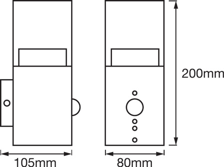 Nástěnné moderní fasádní svítidlo 5W 3000K MOVEMENT SENSOR Endura Style CRYSTAL LEDVANCE
