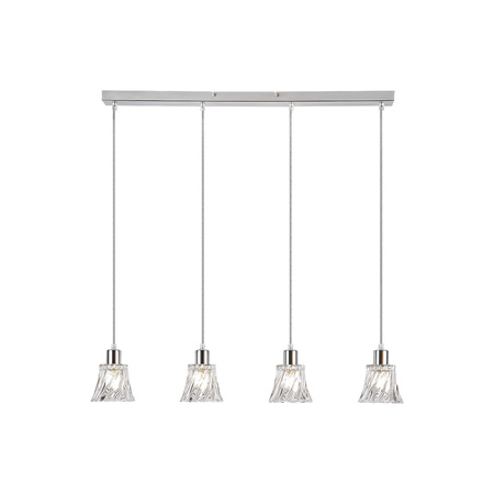 Stropní závěsné svítidlo 4 x E14 Chrome Classic Hestia Rabalux