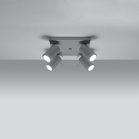 Stropní svítidlo RING 4xGU10 Reflektor Halogenové svítidlo Movable Grey SOLLUX