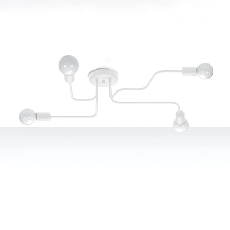 Stropní svítidlo HECTOR 4xE27 Lustr bílý Industrial SOLLUX