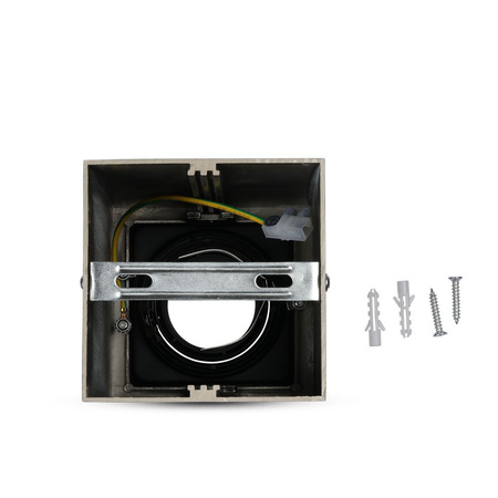 Bodové stropní svítidlo GU10 čtvercový saténový nikl VT-797 V-TAC