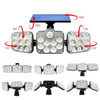 Solární Reflektor 138x LED 10W 480lm Studená bílá IP65 pohybový senzor + dálkové ovládání