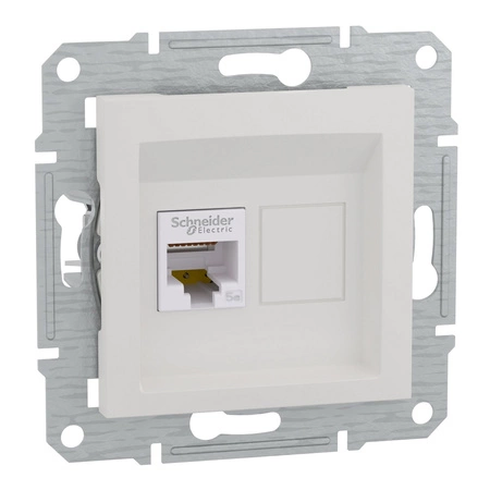 Počítačová zásuvka RJ45 kategorie 5e UTP bez rámu Bílá SCHNEIDER ASFORA