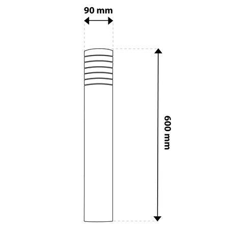 Venkovní zahradní lampa E27, LED sloupek 60cm RINGO LUMILED