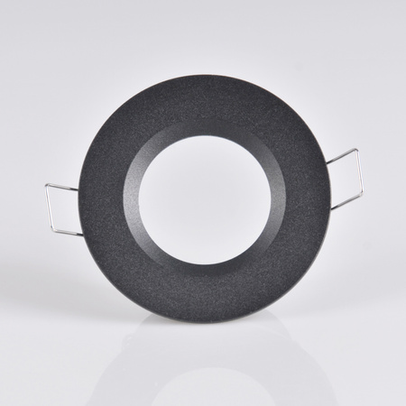 Kulaté matné černé zapuštěné svítidlo BORAS očko MR16 IP44 GOLDLUX (Polux)