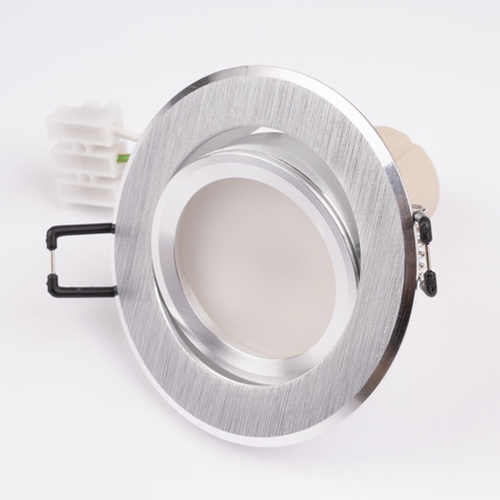 TRIX 3v1 GU10 6W 4000K Brushed Silver LUMILED kulaté halogenové svítidlo pro zápustnou montáž