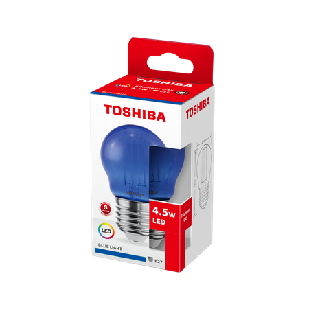 LED žárovka E27 G45 4,5W = 40W Blue Filament TOSHIBA