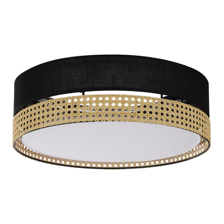 Stropní svítidlo BOHO BLACK Round Black and Straw 45cm 15W 4xE27 6548 TK Lighting