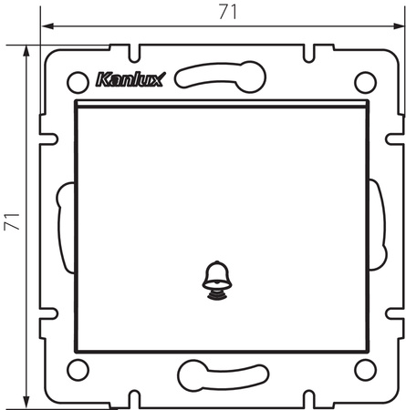 Spínač NO pro zvonek 10A Square Graphite LOGI Kanlux