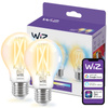 2x LED žárovka E27 A60 7W = 60W 806lm 2700-6500K TW FILAMENT Intelligent SMART WiFi Bluetooth App WiZ