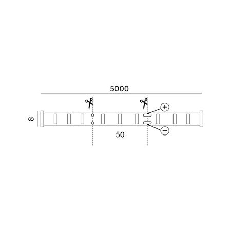 LED pásek 2W 270lm 6500 Cold 2835LED 12V 5m Tramo Kobi