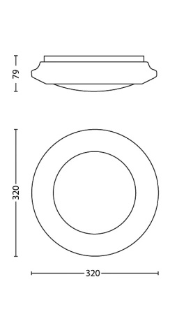 LED stropní svítidlo CINNABAR 17W 4000K 32cm PHILIPS