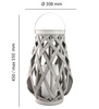Zahradní lampa LED solární lucerna Závěsná lucerna 45cm IP44 šedá