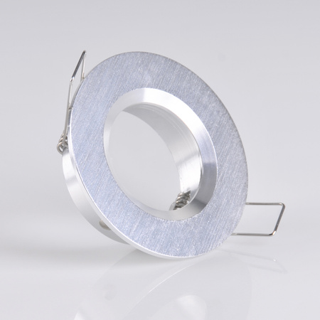 Kulaté stříbrné broušené vestavné svítidlo BORAS Očko MR16 IP44 GOLDLUX (Polux)