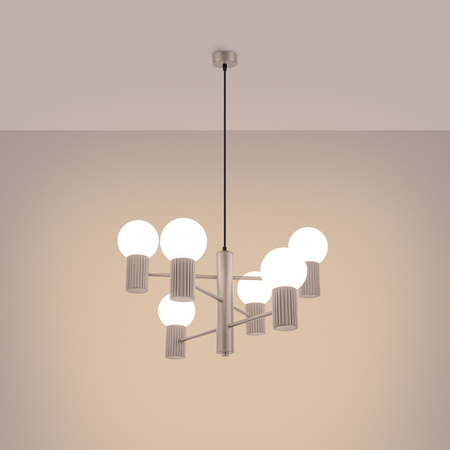 Lustr Závěsné svítidlo 6x G9 Hliníková svatozář French Sky SL.1836 Sollux