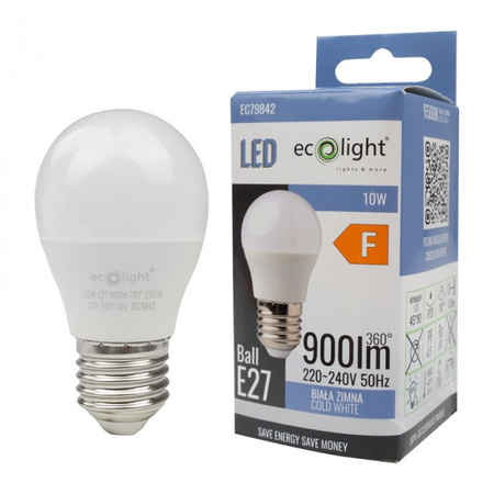 LED žárovka P45 E27 10W 900lm 6500K studená bílá Ecolight