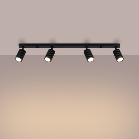 Bodové reflektorové stropní svítidlo Tuba 4x GU10 Black Carbon Deep Space SL.1584 Sollux