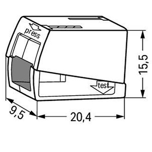 100x konektor osvětlení Rychlokonektor WAGO 224-112 pro KABEL 0.5-2.5 mm