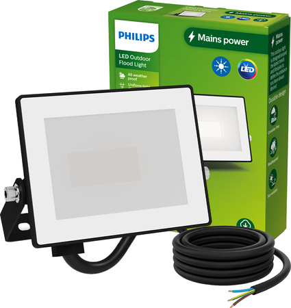 Reflektor LED 10W 950lm 3000K IP65 Black Lois Philips