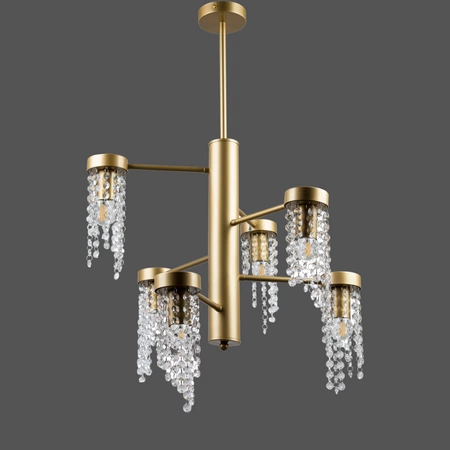 Stropní závěsné svítidlo 6x E27 Gold Gea Sanico Goldlux