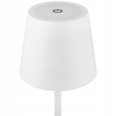 LED stolní lampa 3W 200lm 4000K neutrální bílá dobíjecí školní noční světlo stmívatelná vypínač bílý Solio Masterled