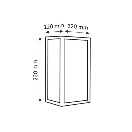Zahradní nástěnné svítidlo horní-spodní fasádní svítidlo Malmo E27 IP44 grafit - GOLDLUX (Polux)