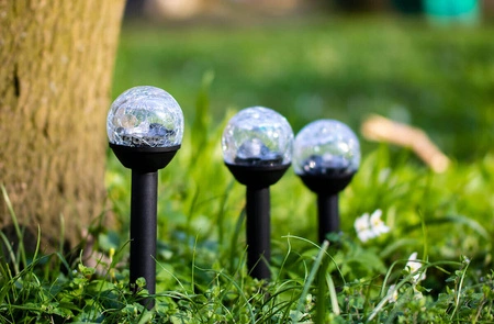 LED solární zahradní lampa Drive 5500-6000K IP44 33cm soumrakový senzor