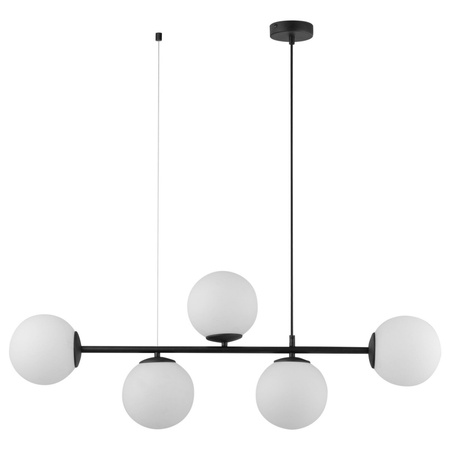 CELESTE Závěsné stropní svítidlo Skleněné stínidlo Černá a bílá Moderní 5xE27 6219 TK Lighting