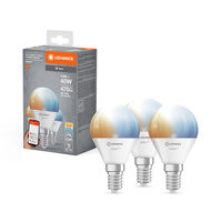 3x LED žárovka E14 4,9W = 40W 470lm CCT SMART+ WiFi stmívatelná mini žárovka Ledvance