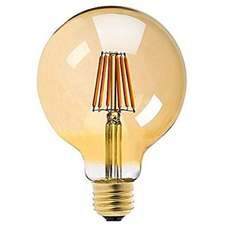 E27 G80 LED žárovka 6W=60W 560lm 3000K Teplá bílá 360° vlákno