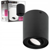 Halogenový reflektorový bodový reflektor GU10 s povrchovou montáží Kulatý pohyblivý černý Masterled